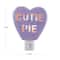 Miss Valentine Purple Ceramic Candy Heart Cutie Pie Nightlight